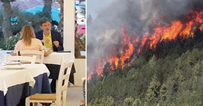 L’Abruzzo brucia e Marsilio è al ristorante