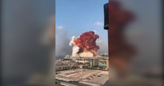 Beirut, forte esplosione nell'area portuale.  Le fiamme poi il ruggito: le immagini
