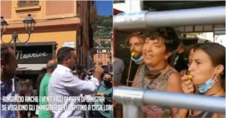 Copertina di Salvini contestato a Ventimiglia, lui risponde ai fischi: “Ringrazio anche i 20 figli di papà, ospitino immigrati a casa loro. Avete perso, sfigatelli”