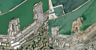 Copertina di Beirut, il porto prima e dopo l’esplosione: le immagini riprese dal satellite