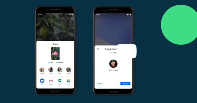 Android, la condivisione file diventa semplice grazie a Nearby Sharing