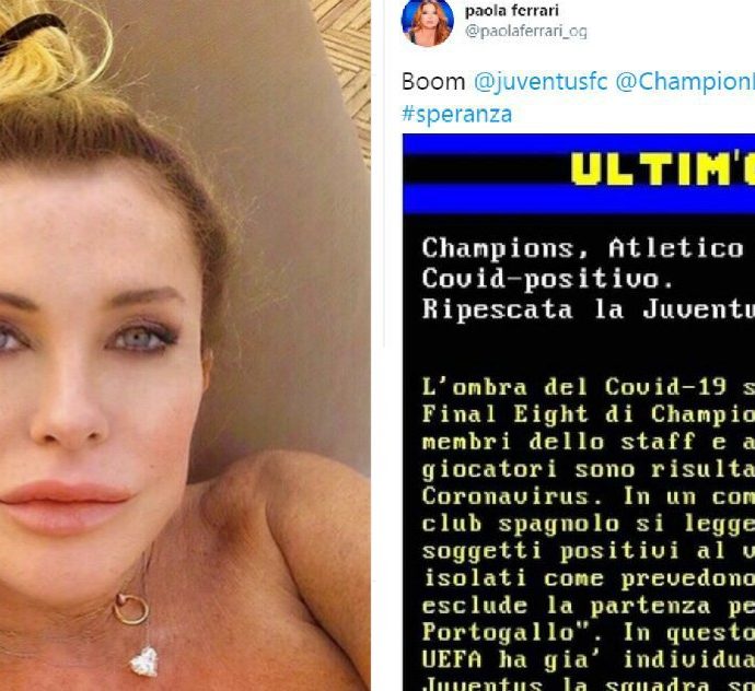 Paola Ferrari, la gaffe nel cuore della notte: “Boom. Juventus ripescata in Champions”