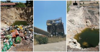 Copertina di Sicilia, un crollo alla miniera di Racalmuto provoca una voragine profonda 30 metri: “Mai bonificata, può causare altre frane”