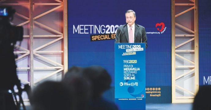 Copertina di Il “presidendo” Draghi al meeting di CL: un vero discorso da capo dello Stato