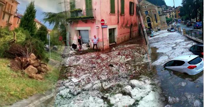 Zaia dichiara lo stato di crisi per Verona dopo il violento nubifragio: “Città colpita al cuore”. Strade sommerse e alberi sradicati – VIDEO