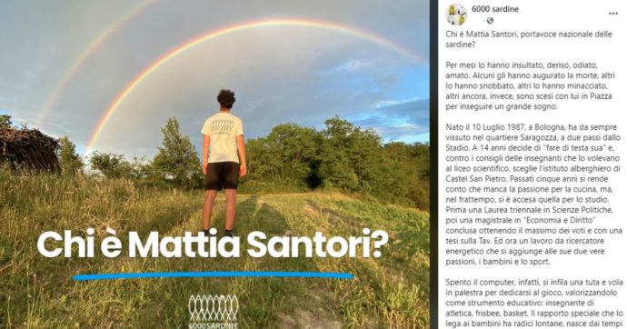 ‘Mattia Santori? Vulcano di idee ed emozioni’: post delle sardine con agiografia del leader. Poi l’ammissione: ‘Dovevamo essere più sobri’
