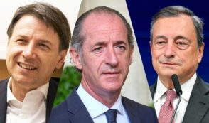 Copertina di Sondaggi, Conte il leader più amato: seguono Zaia e Draghi. Cala ancora la Lega (ma resta primo partito). Al referendum l’82% vota Sì