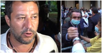 Copertina di Covid, da Salvini e Fontana nessuna autocritica: “Lombardia? Fatto più del necessario”. E al comizio strette di mano e assembramenti
