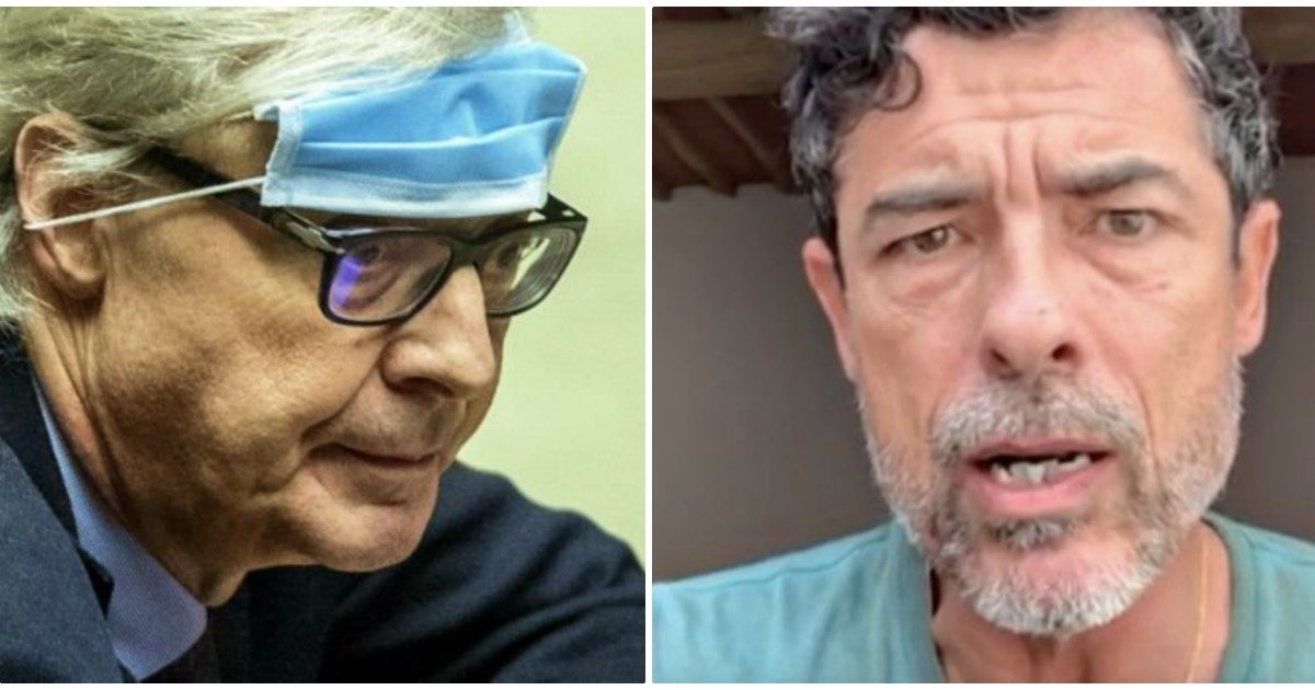 Alessandro Gassmann e Vittorio Sgarbi litigano sulle mascherine: “Cosetto nervosetto”, “Vaff***”