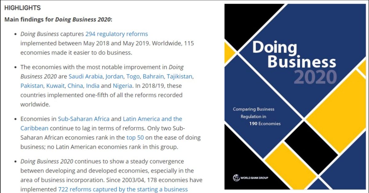 “Irregolarità nella classifica sulla facilità di fare impresa”. La Banca Mondiale stoppa il report accusato di penalizzare governi socialisti e Paesi con sistemi di protezione sociale più forti