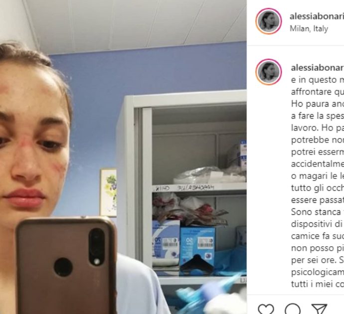 Alessia Bonari, l’infermiera simbolo della lotta al Covid-19 sul red carpet a Venezia 77: “Grazie per l’affetto ricevuto”