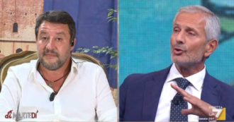 Copertina di Fondi Lega, scontro Salvini-Carofiglio su La7. “Siete ossessionati”. “Non risponde mai, è un esperto di vittimismo politico”