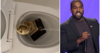 Copertina di Kanye West urina sul Grammy: “Credetemi, non mi fermerò” – ATTENZIONE immagini forti