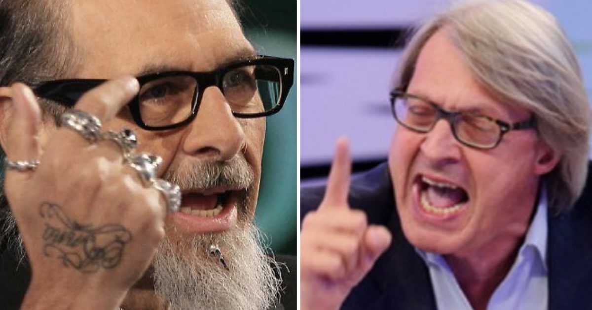 Vittorio Sgarbi, furioso scontro con Roberto D’Agostino: “Mettila nel cervello la mascherina, terrorista”, “Io la metto anche nel sedere”