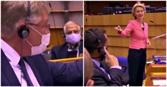 Copertina di L’eurodeputato di estrema destra interrompe von der Leyen ma lei lo zittisce: “Predicate l’odio”