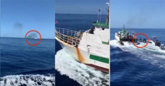 Copertina di Lampedusa, la Guardia di finanza insegue un peschereccio tunisino e apre il fuoco: il video
