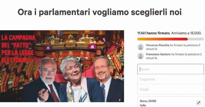 Scegliamoli noi! Continua il Boom di firme e adesioni
