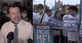 Copertina di Catania, la piazza leghista difende Salvini tra bandiere e gadget. Lui: “Pressione su magistrati? Liberi di parlare o va chiesto il permesso?”