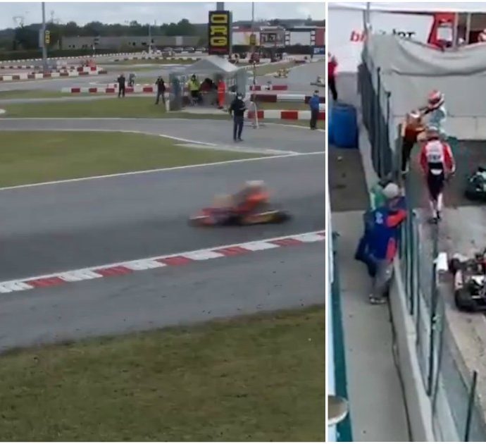 Follia al mondiale di Kart, giovane pilota italiano “buttato” fuori pista si vendica lanciando un alettone contro il rivale. Poi la rissa ai box