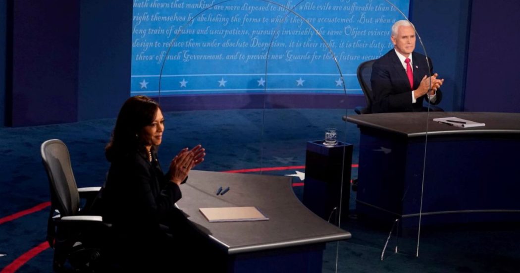 Harris contro Pence, nel dibattito tra vice è scontro sul Covid. La senatrice dem attacca: “Avete mentito”. Il numero due di Trump nega
