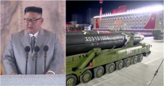Copertina di Corea del Nord, Kim Jong-Un mostra i missili intercontinentali alla imponente parata militare. Sul coronavirus: “Da noi non esiste”