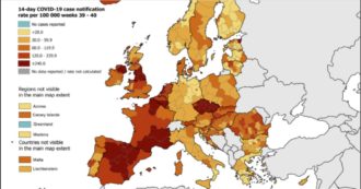 Copertina di Coronavirus, la mappa europea del rischio: Francia, Spagna, Regno Unito e altri 14 Paesi sono “rossi”. L’Italia è arancione