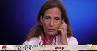 Covid, Ilaria Capua su La7: “Nuvoloni all’orizzonte, i contagi sono in aumento. E’ il momento di essere proattivi e non più passivi”
