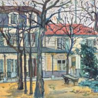 Maurice Utrillo (1883-1955) Maison avec jardin. Stima: 18mila-25mila euro