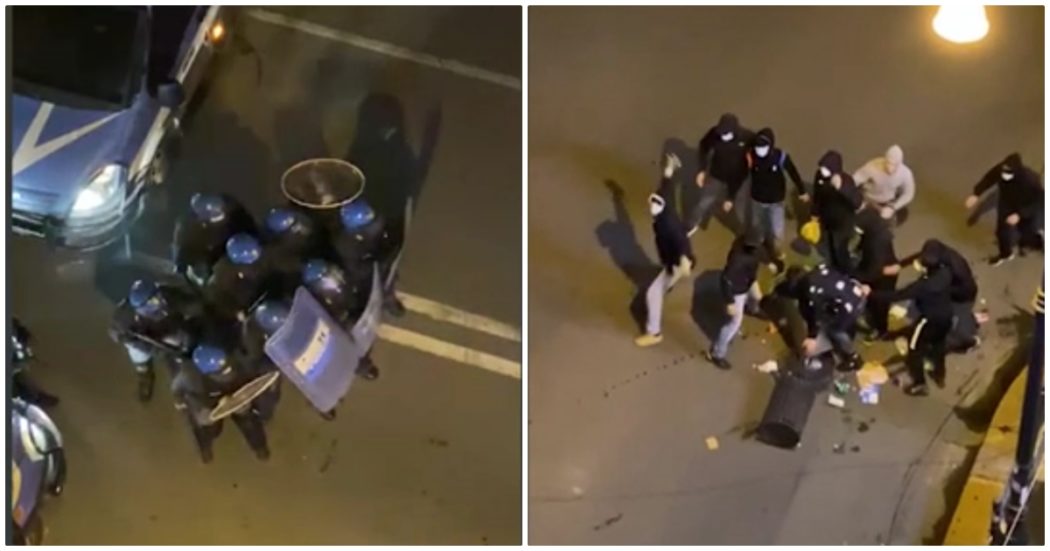 Coronavirus, lanci di petardi e bottiglie a Palermo contro la polizia: il video degli scontri