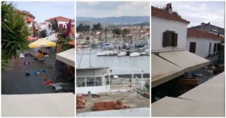 Terremoto a Smirne, mini-tsunami colpisce la città: barche alla deriva e strade come fiumi