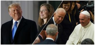 Copertina di Usa 2020, voto cattolico spaccato. Contro la giudice fondamentalista di Trump, Biden si gioca la carta del Papa