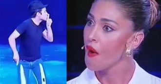 Copertina di Tu Si Que Vales, il concorrente zittisce Belen Rogriguez e lei sbotta: “Prova a farlo davanti. Fallo davanti!”