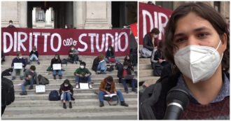 Copertina di Roma, studenti sotto al Miur con pc e tablet: ‘Questa non è scuola, vogliamo tornare in classe’