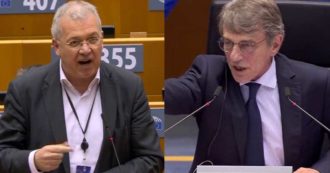 Copertina di Ue, europarlamentari protestano contro la sospensione della diaria giornaliera da 323 euro. Sassoli a stento calma le contestazioni: il video