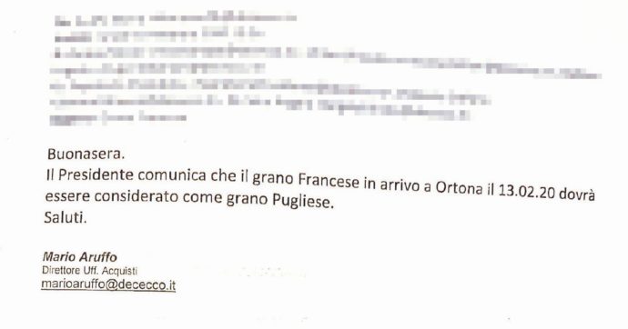 Copertina di De Cecco, grano francese spacciato per pugliese: indagati i vertici per frode