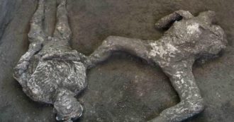 Copertina di Pompei, la scoperta agli scavi: ritrovati due corpi perfettamente integri. “Investiti e uccisi dai vapori bollenti dell’eruzione”
