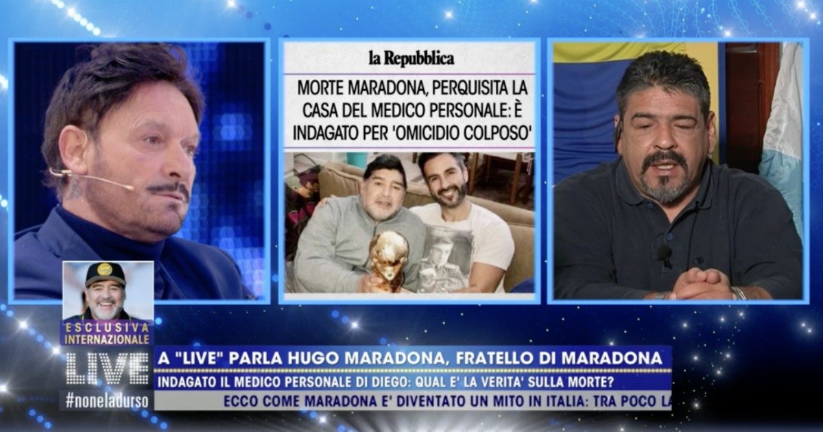 Maradona morto, il fratello Hugo in lacrime a Live Non è la D’Urso: “Non meritava di essere lasciato solo”