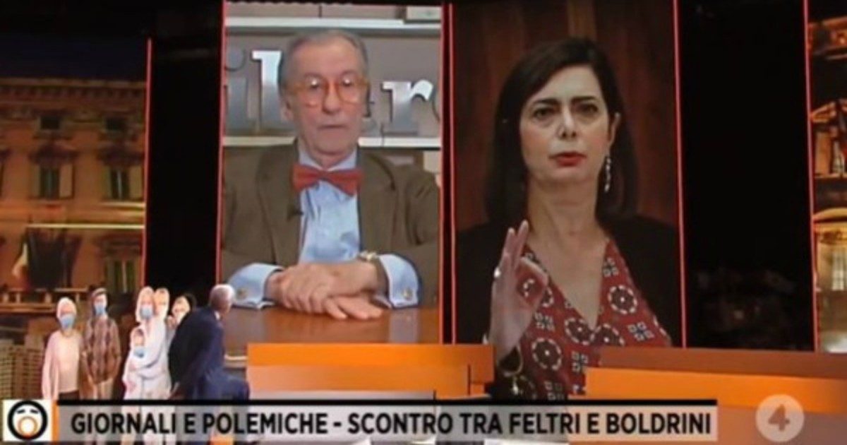 Fuori dal Coro, Vittorio Feltri si commuove in diretta: “Tu pubblica tutte le stupidaggini della Boldrini, poi ci penso io”