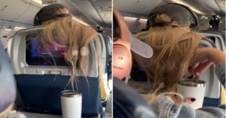 High-altitude revenge: annoyed passenger fills the hair of the girl in front of her on the plane with bubble gum