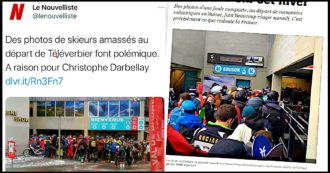 Svizzera, le foto degli assembramenti alla stazione sciistica di Verbier: “Situazione inaccettabile”