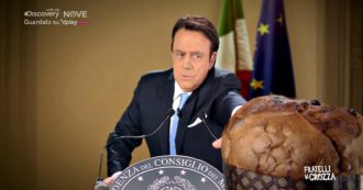 Copertina di Crozza-Conte le prova tutte: “Non arrivo a mangiare il panettone. Forse devo levarmi dai piedi Renzi”