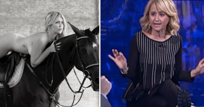 Luciana Littizzetto e la battuta su Wanda Nara nuda a cavallo: “Dov’è il pomello della sella?”. Scoppia la polemica