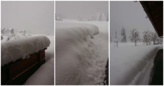 Copertina di Dolomiti, recuperate nove persone rimaste isolate sopra Passo San Pellegrino: oltre un metro di neve a Falcade. Le immagini