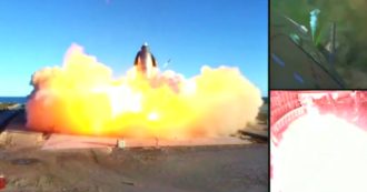 Copertina di SpaceX, atterraggio col botto durante il nuovo test: il video dell’esplosione del razzo
