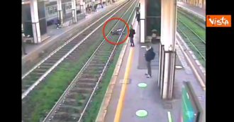 Glide down the tracks as you try to cross them with the oncoming train.  This is how it ends