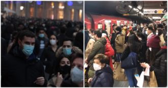 Milan, city center full of shopping: the metro repeatedly closes the entrances to regulate the flow-Video