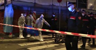 Milan, killed in the street with a stab in the throat: the work of the police at the crime scene - Video