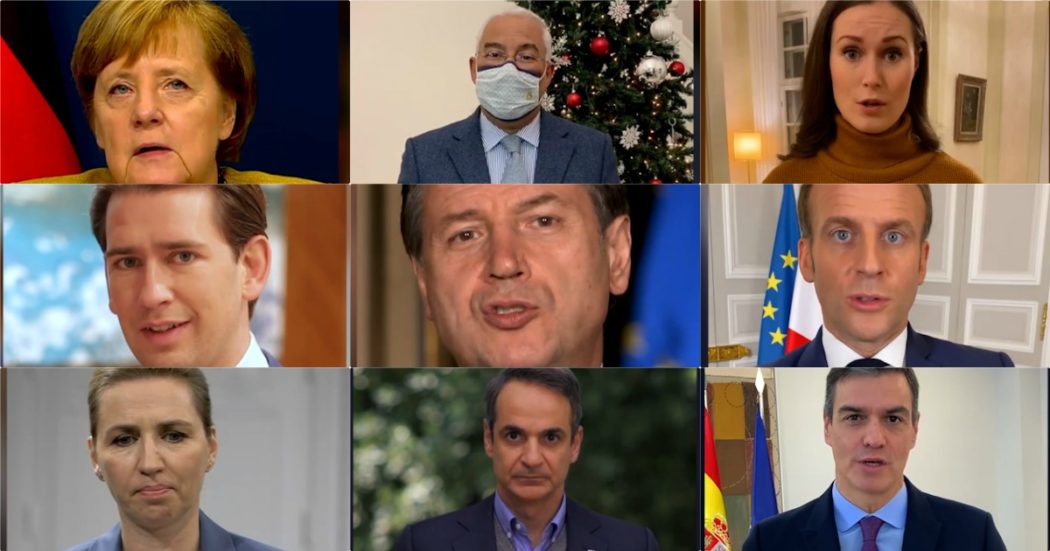 Covid, il video-messaggio dei 27 leader europei per Natale. Conte: “Costo umano devastante, ora alta la guardia. Vaccini segnale di speranza”