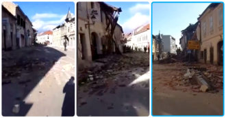 Copertina di Terremoto in Croazia, filma in lacrime la devastazione della città dopo la scossa – Video