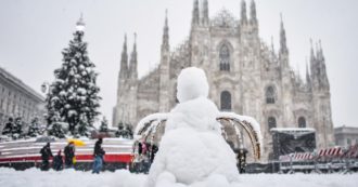 Copertina di Milano, prima neve e diversi disagi. Lite Salvini-Sala